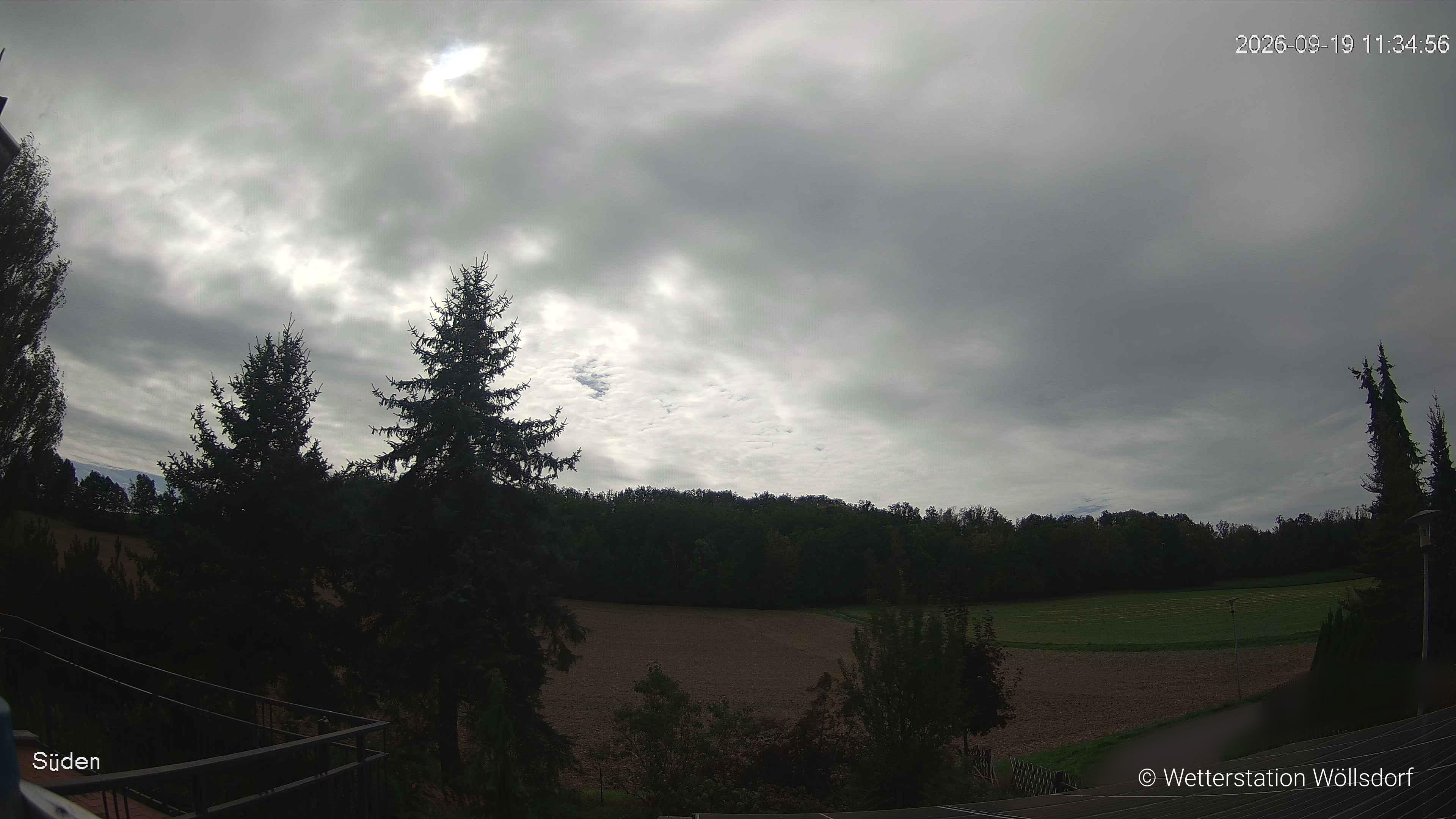 Blick von Wöllsdorf in Richtung Süden auf den Höhenzug des Pfaffenberges