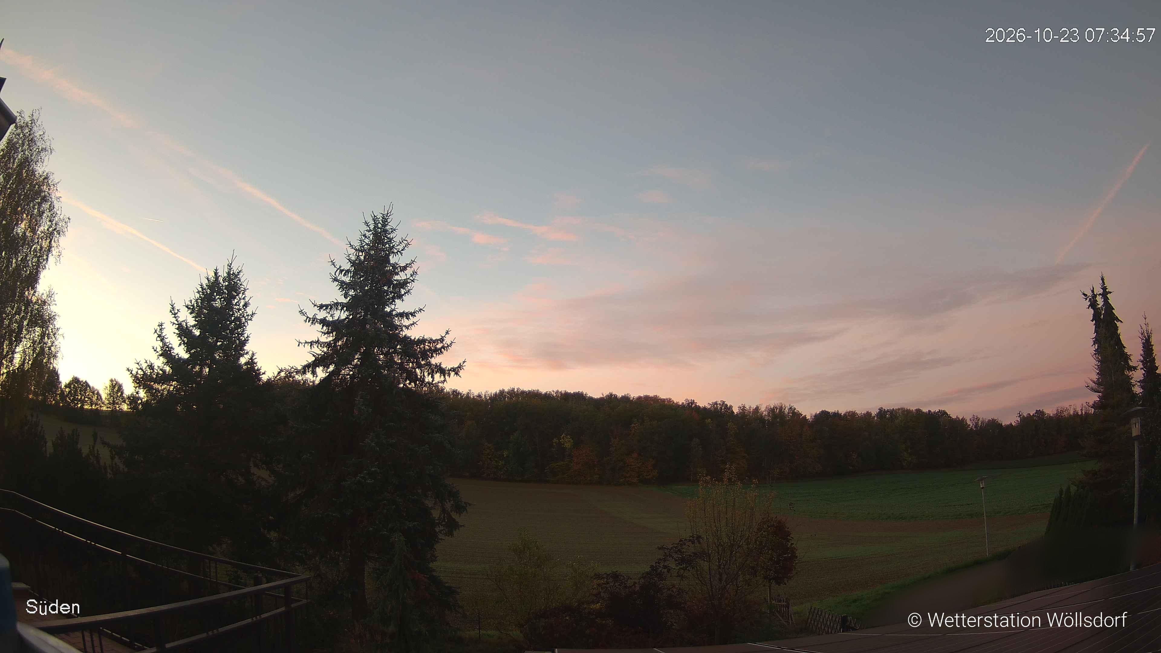 Blick von Wöllsdorf in Richtung Süden auf den Höhenzug des Pfaffenberges