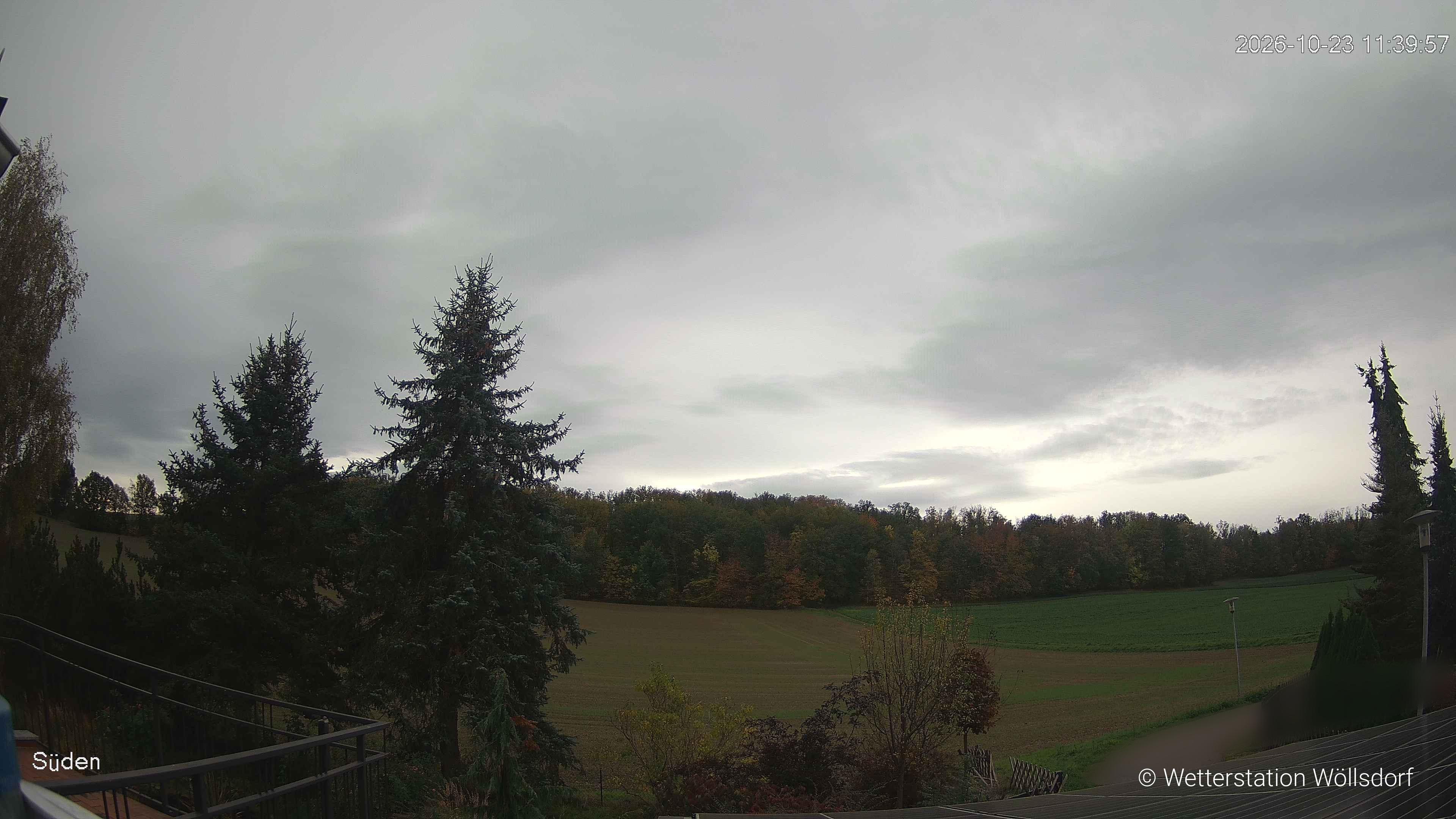 Blick von Wöllsdorf in Richtung Süden auf den Höhenzug des Pfaffenberges