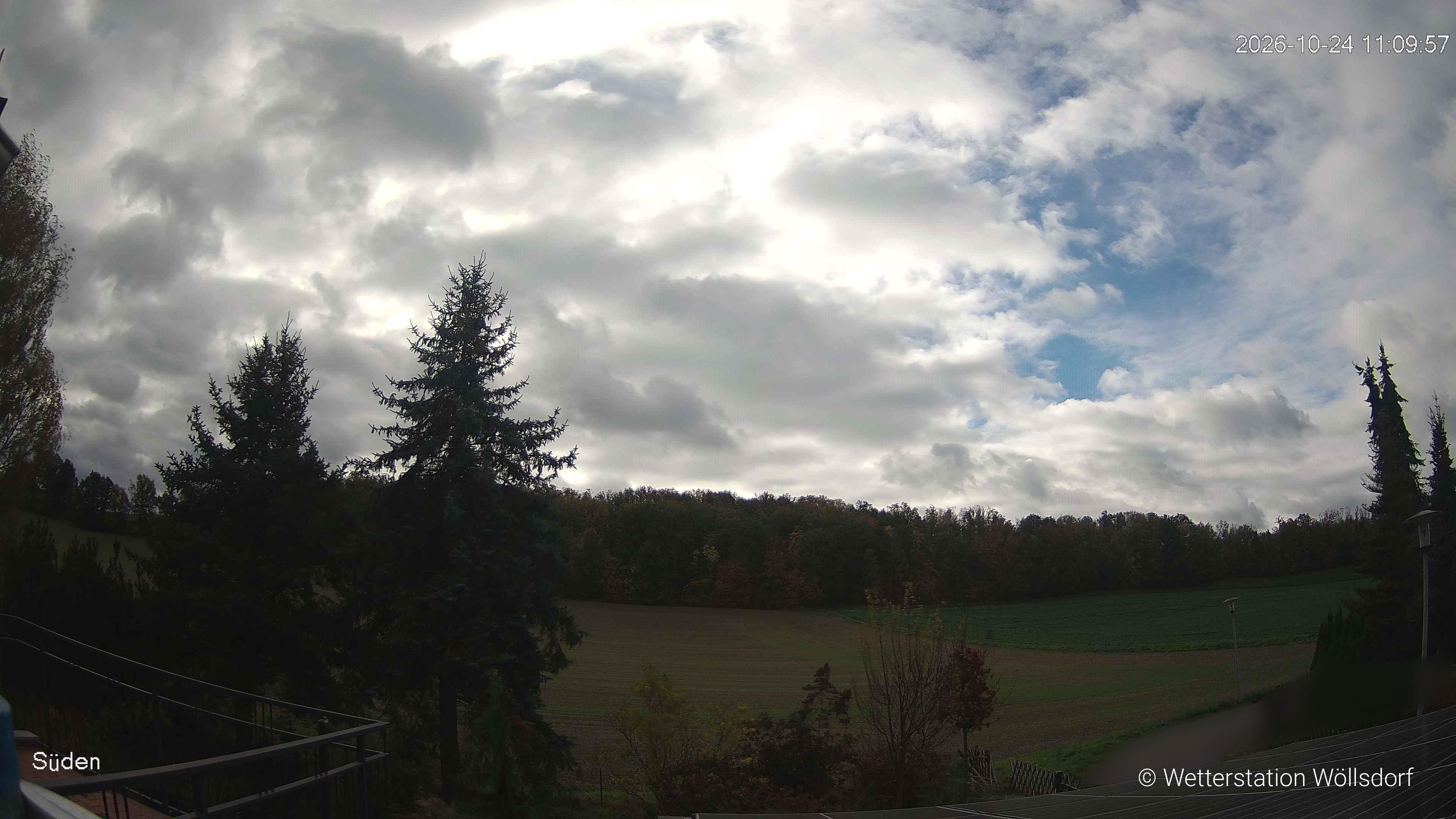 Blick von Wöllsdorf in Richtung Süden auf den Höhenzug des Pfaffenberges