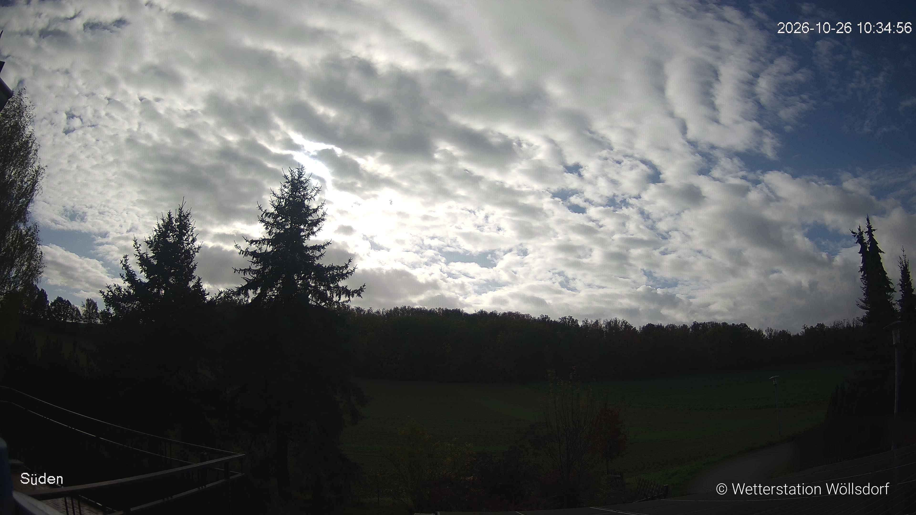 Blick von Wöllsdorf in Richtung Süden auf den Höhenzug des Pfaffenberges