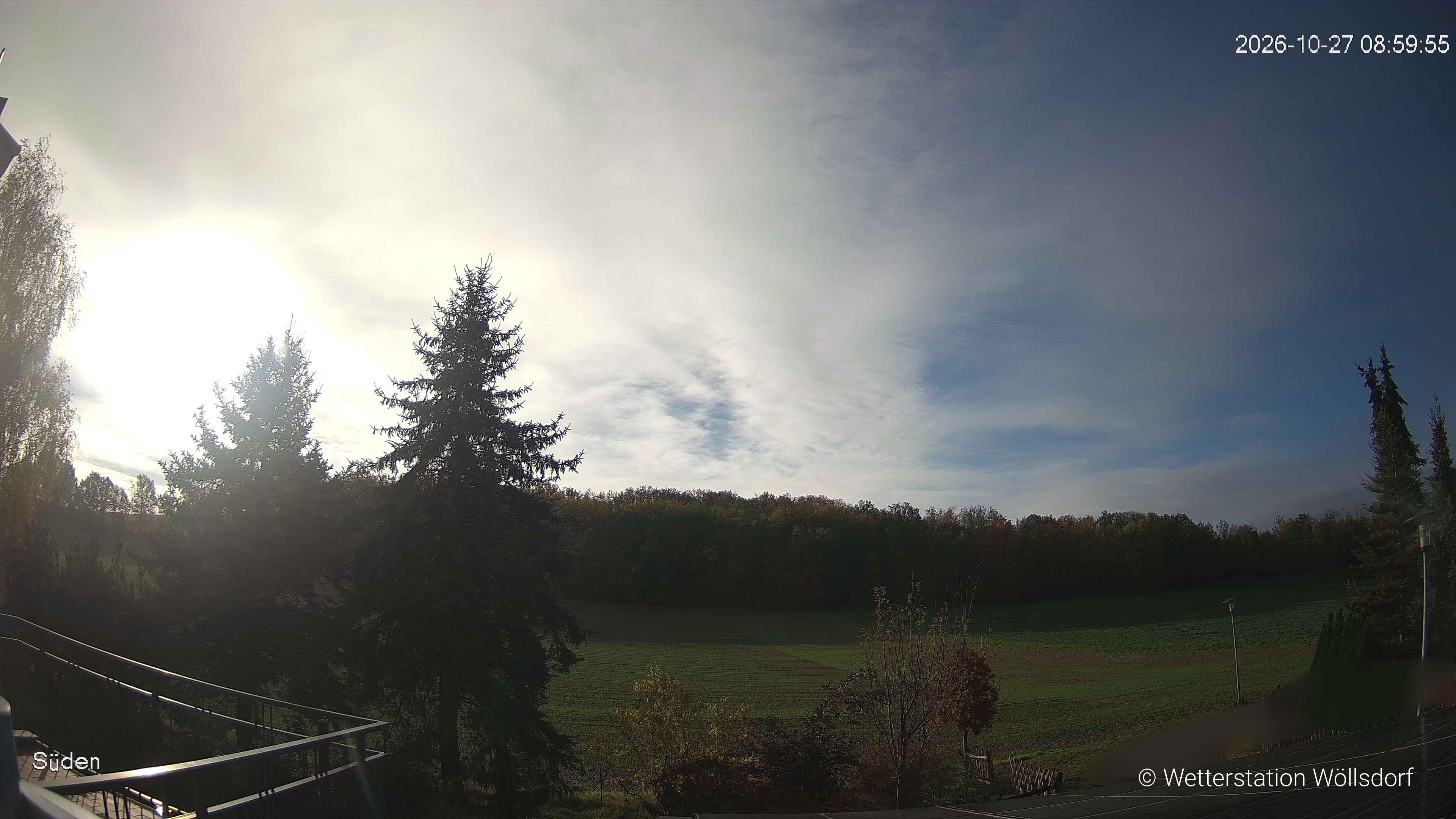 Blick von Wöllsdorf in Richtung Süden auf den Höhenzug des Pfaffenberges